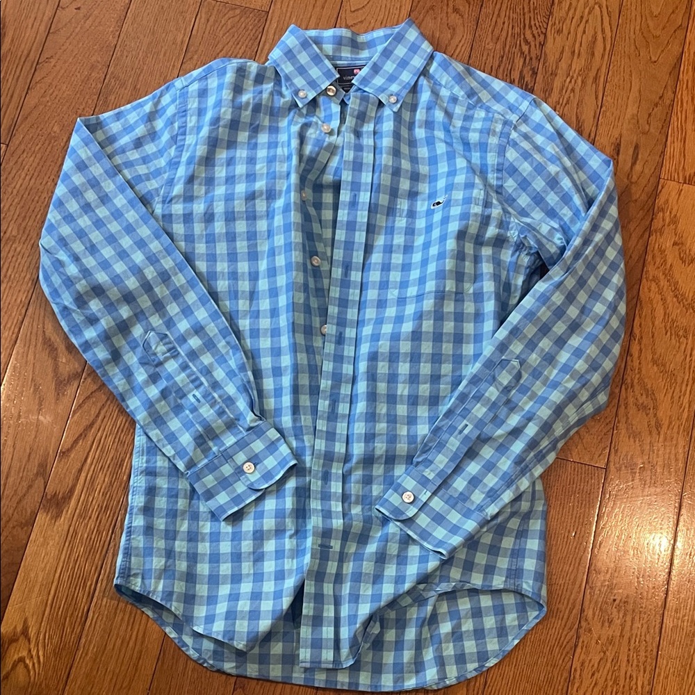 Vineyard Vines Blue Checkered Button-Down Shirt